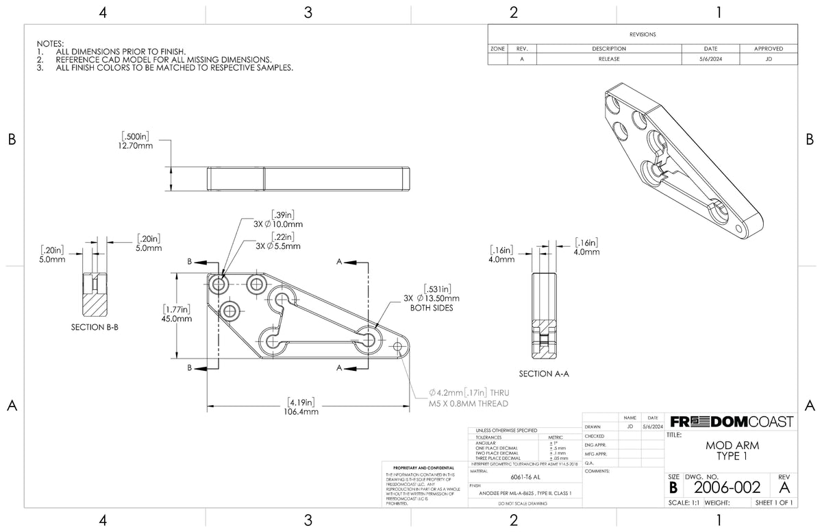 MODmount Arms - 2 pack (with 4 bolts)